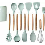 Set Utensilios De Cocina Silicona X12 Pzs Antiadherente Disponible