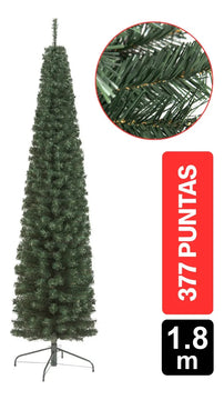 Arbol De Navidad Vermont 1.80m 377 Puntas Gio Home Pino Navideño Look Natural Base Metalica Artificial Para Decoracion Con Bolas Adornos Extensiones Cintas Bombillos Botas Campanas Luces Estrella Noel