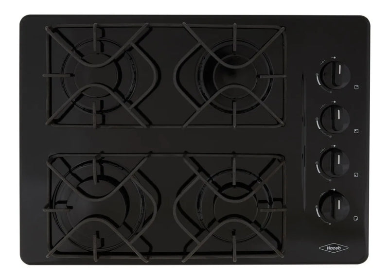Estufa De Empotrar Esmaltada 60x43 Cm Gas Natural Haceb Color Negro