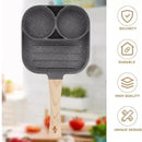 Sartén Antiadherente Multiusos 3 En 1 Para Huevos Carne Gris
