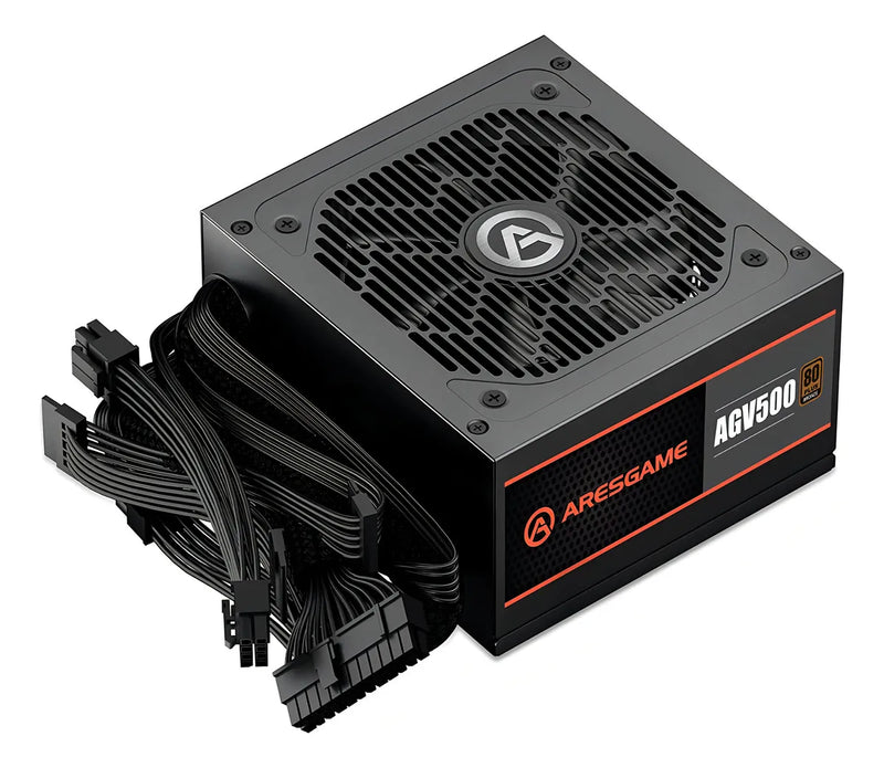 Fuente de poder 500w 80+ bronze Aresgame Agv500 color negro