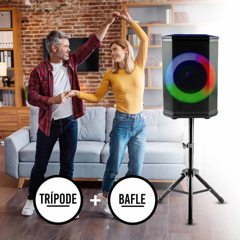 Combo Sonido Total Bafle 8 Recargable Con Soporte Trípode