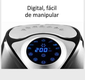 Freidora Sin Aceite Air Fryer Digital Swisshome 12 Litros Negro