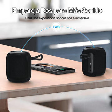 Parlante Bluetooth Portátil 1Hora Inalámbrica Portátil Altavoces Soporte Aux Micro Sd Tf Tarjeta Altavoz para Fiesta Negro