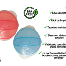 Set Tazon Cuchara Bowl Antideslizante Para Bebe Antiderrame Color