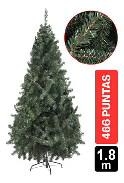 Arbol De Navidad Montañes 1.8m 466 Puntas Gio Home Pino Navideño Look Natural Base Metalica Artificial Para Decoracion Con Bolas Adornos Extensiones Cintas Bombillos Botas Campanas Luces Estrella Noel