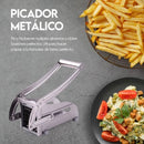 Picador De Verduras Metálico Cortador Rebanador Papas Hogar