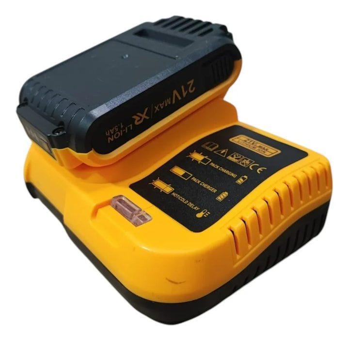 Taladro Inalámbrico 21v Atornillador Percutor 2 Baterias Amarillo 50/60