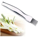 Cortador Acero Inoxidable Para Cebolla Y Verduras Manual Plateado Brillante