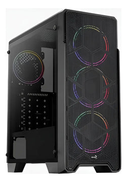 Funda Aerocool Ore Saturn Frgb Gamer Atx Mid Tower, Color Ne