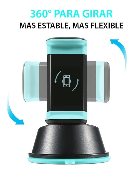 Soporte De Celular Para Carro Holder Antideslizante Ventosa Negro