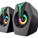 Altavoz Luces Led Rgb Audio Stereo Pc Reproductor Mp3 Ligero Diseño 1