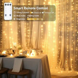 900led Luces De Cortina Navideñas Para Exteriores, 9.5x29.5f