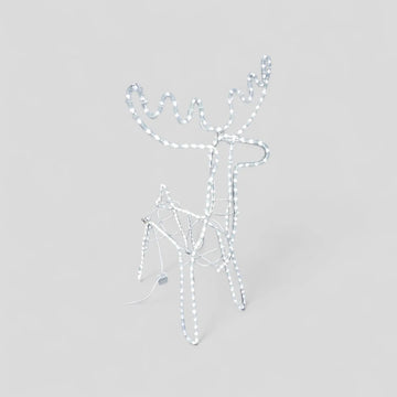 Reno Navideño De Manguera Led Blanco Con Secuencial
