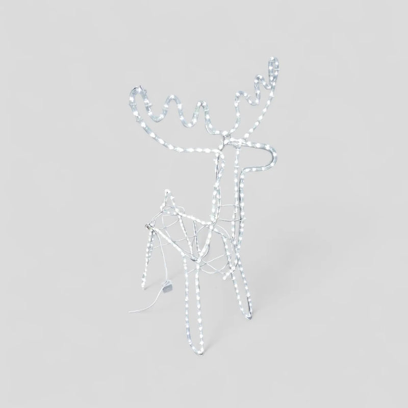 Reno Navideño De Manguera Led Blanco Con Secuencial