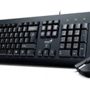 Combo Teclado Y Mouse Genius Usb Español Letra Ñ Alambrico Negro Negro