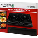Estufa Induccion 110v 2 Puestos Sobre Poner Y Empotrar 800w Color Negro