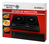 Estufa Induccion 110v 2 Puestos Sobre Poner Y Empotrar 800w Color Negro