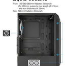 Gabinete Chasis Gamer Aerocool Bionic Fan Y Tira Rgb Vidrio Color Blanco