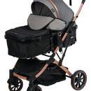 Coche Moises Compacto Ebaby Shiro Color Gris