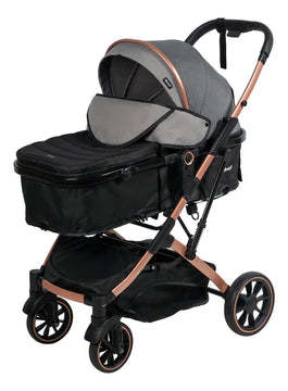 Coche Moises Compacto Ebaby Shiro Color Gris