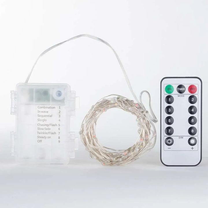 Extensión 100 Luces Navideñas Led Sf 33 Pies Con Control