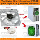 Zfan12g Ventilador Acrilico 4 Led Verde 12x12 Cms Computoys