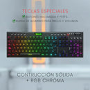 Teclado Gamer Redragon Horus Fs K619 Rgb Switch Rojo Color del teclado Negro Idioma Español Latinoamérica