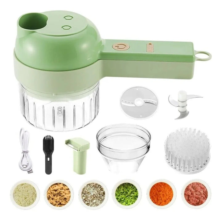Cortador De Verduras 4 En 1 Picatodo Recargable Triturador