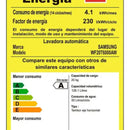 Lavadora Samsung Carga Frontal 20 Kilos Wf20t6000aw Blanca Blanco