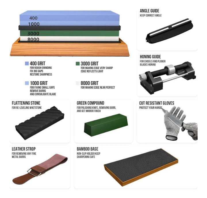 Kit De Piedra De Afilar Juego De Piedra De Afilar De...