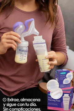 Combo Lactancia Lansinoh Protectores + Bolsas Almacenamiento