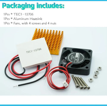 Kit Termoeléctrico Peltier Refrigeración Tec1-12706