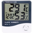 Termohigometro Digital Con Reloj Alarma Y Fecha