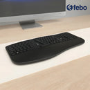 Teclado Klip Xtreme Transcend Wireless Ergonómico - Kbk-530s Color Del Teclado Negro