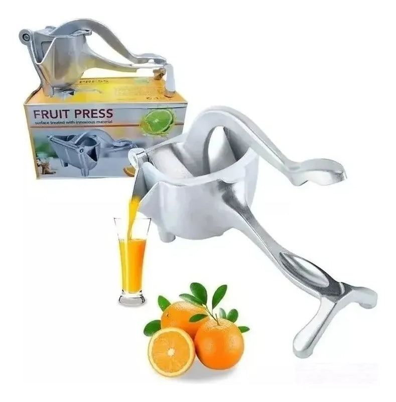 Maquina Manual Exprimidora En Acero Inoxidable Plateado