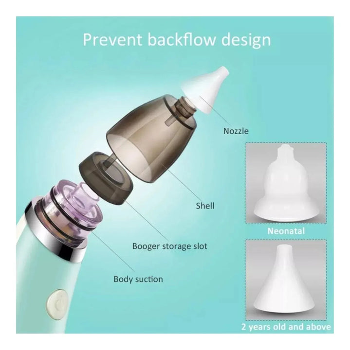 Aspirador Nasal Eléctrico Bebés Y Niños Limpia Mocos Verde Claro -rosa