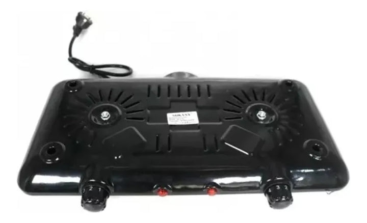 Estufa Eléctrica De 2 Puestos 2000w Plateado