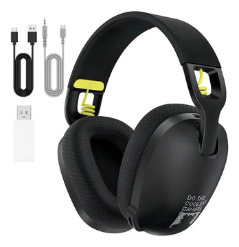 Auriculares inalámbricos para juegos Onikuma B2 con conexión USB y Bluetooth, color negro
