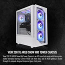 Thermaltake View 200 Tg Snow Argb Motherboard Sync Atx Caja White