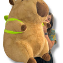 Capibara De Peluche Grande Realista Bonito Gigante 90cm Color Marrón Claro