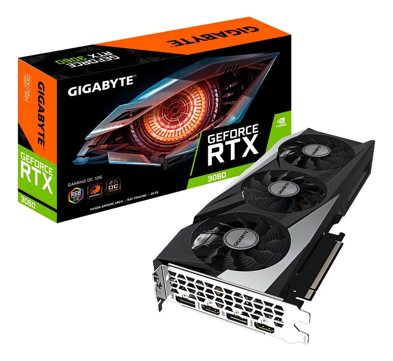 Tarjeta de video Nvidia Gigabyte Gaming GeForce RTX 30 Series RTX 3060 OC Edition 12GB