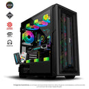 Chasis Gamer E-atx Argb 7 Coolers Argb Jx-125 War Hammer Negro