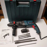 Taladro Rotomartillo Doble Mandril Incluye Brocas Y Estuche