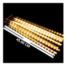 Luz Navideña Led Lluvia De Meteoro Panel Solar Luces Amarillo