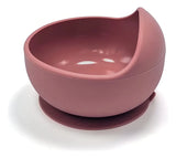 Kit Alimentación Bebe Niño Vajilla En Silicona Plato Babero Color Rosa Liso