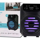 Mini Bocina Altavoz Bluetooth Speaker Usb Recargable Luz Rgb Negro