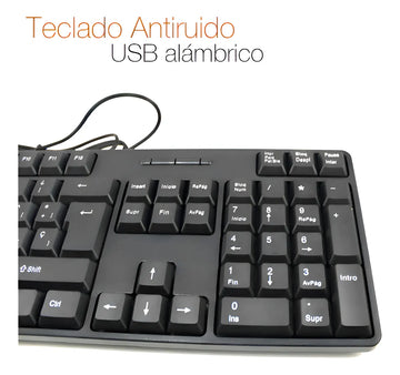 Teclado Antelope Conexión Usb Plug And Play, Tj-818 Negro