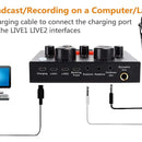 Mezcladora Tarjeta Sonido V8 Audio Grabacion Efectos Interfa Negro