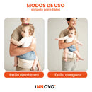 Cargador Canguro De Cintura Ergonómico Para Bebes Niños De 0 A 4 Años Comodo Innovo Beige